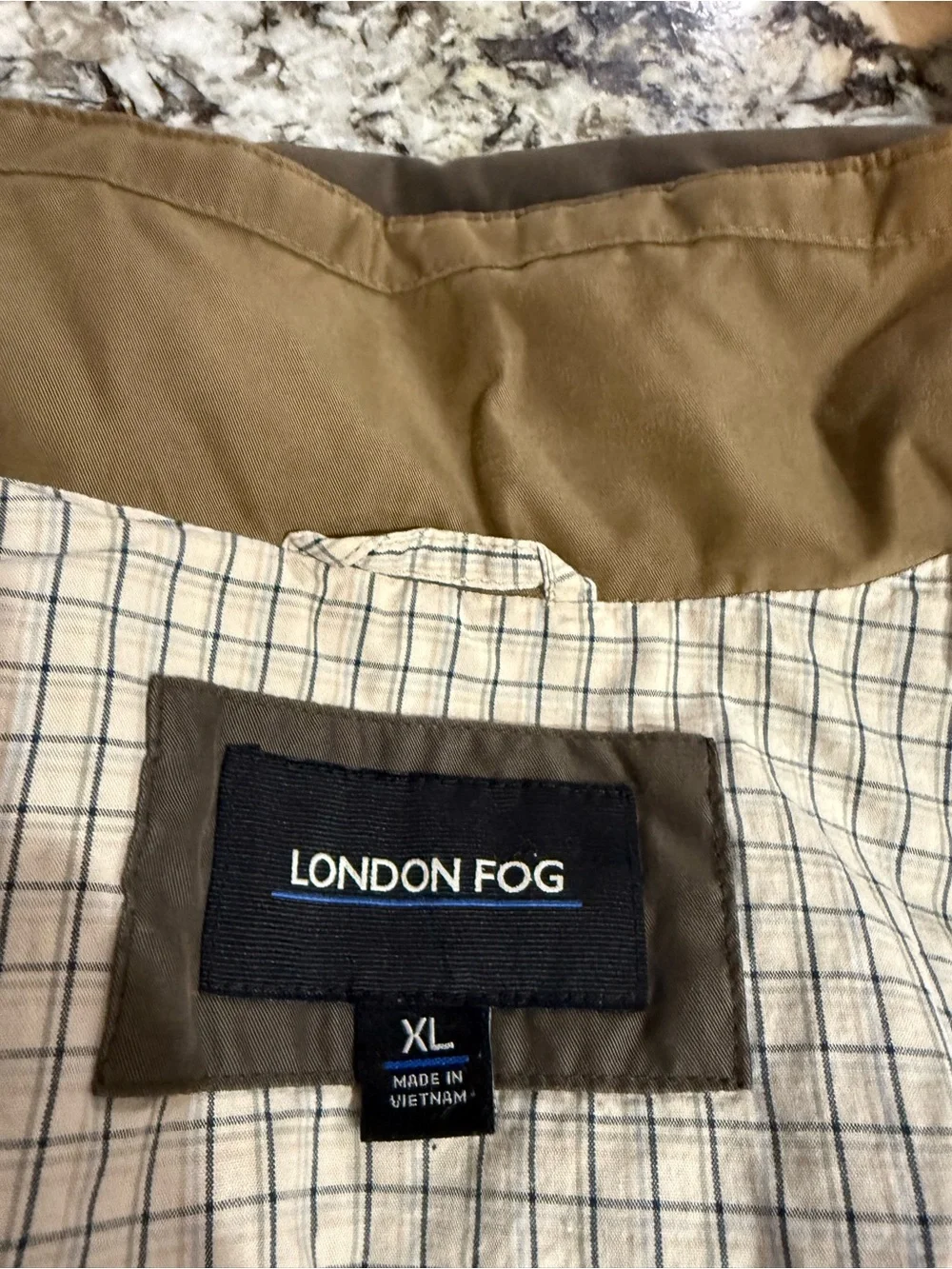 London Fog Men's brown Brown Zip-Front Raincoat with hood